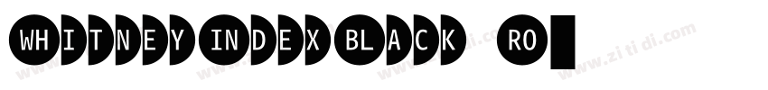 WhitneyIndexBlack Ro字体转换